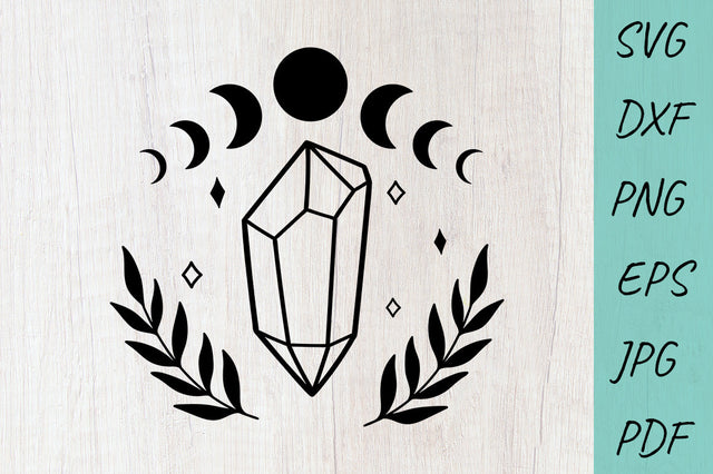 Gemstone, Moon Crystals SVG, Mystical SVG, Moon Phases SVG Irina Ostapenko 