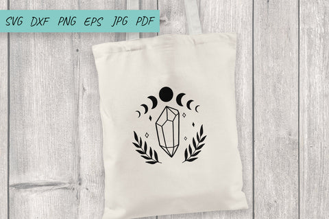 Gemstone, Moon Crystals SVG, Mystical SVG, Moon Phases SVG Irina Ostapenko 
