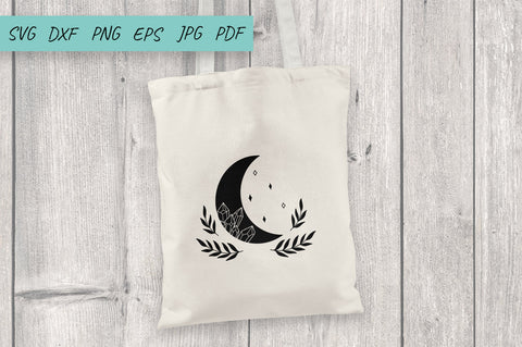 Gemstone SVG, Moon Crystals SVG, Boho moon, Mystical SVG SVG Irina Ostapenko 