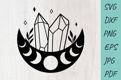 Gemstone SVG,Moon and Crystals SVG, Mystical SVG SVG Irina Ostapenko 