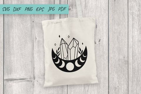 Gemstone SVG,Moon and Crystals SVG, Mystical SVG SVG Irina Ostapenko 