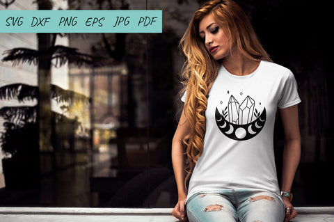 Gemstone SVG,Moon and Crystals SVG, Mystical SVG SVG Irina Ostapenko 