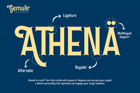 Gemulir - Serif Classic Font Font twinletter 
