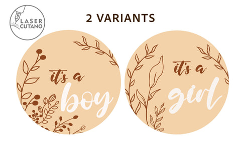 GENDER REVERAL PARTY Multilayer Laser Cut Files, Paper Cut, Mandala, Round Sign SVG, 3D Designs, Mini Design Bundles SVG LaserCutano 