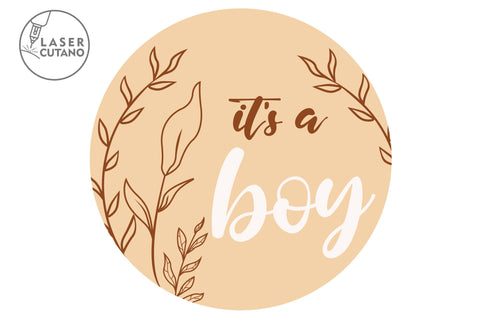 GENDER REVERAL PARTY Multilayer Laser Cut Files, Paper Cut, Mandala, Round Sign SVG, 3D Designs, Mini Design Bundles SVG LaserCutano 