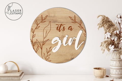 GENDER REVERAL PARTY Multilayer Laser Cut Files, Paper Cut, Mandala, Round Sign SVG, 3D Designs, Mini Design Bundles SVG LaserCutano 