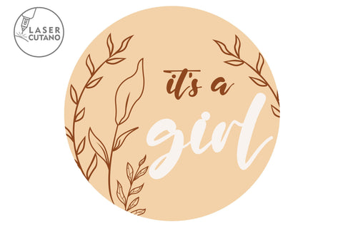 GENDER REVERAL PARTY Multilayer Laser Cut Files, Paper Cut, Mandala, Round Sign SVG, 3D Designs, Mini Design Bundles SVG LaserCutano 