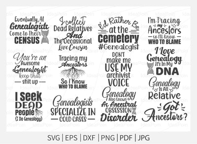 Genealogy Svg, Genealogy Quotes, Genealogist sayings, Genealogy Gift, Family Tree Hugger, Cut Files for Crafters SVG Dinvect 