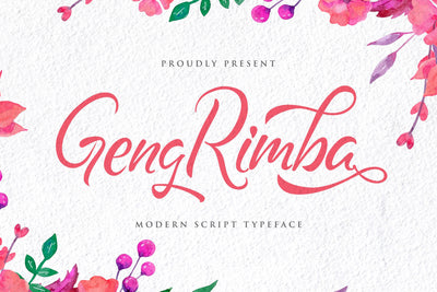 Geng Rimba - Modern Script Font Font StringLabs 
