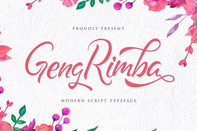 Geng Rimba - Modern Script Font Font StringLabs 