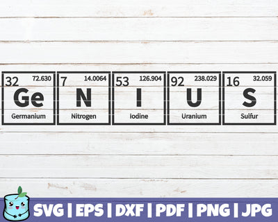 Genius Periodic Table SVG MintyMarshmallows 