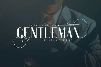 Gentleman font + 10 Logos Font VPcreativeshop 