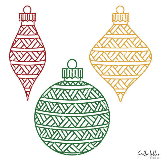 Geometric Christmas Ornaments SVG Kelly Lollar Designs 