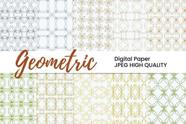 Geometric Digital Paper Bundle Digital Pattern Masyafi Studio 