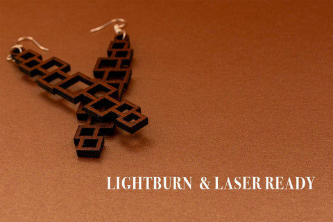 Geometric Earrings Digital Vector File for Laser Cutter. SVG MaramadeLaser 