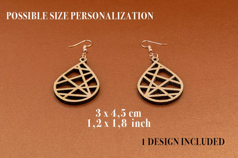 Geometric Earrings Digital Vector File for Laser Cutter. SVG MaramadeLaser 