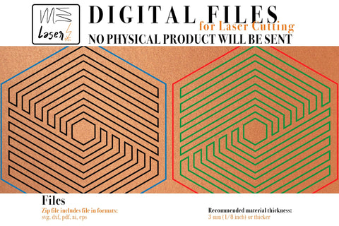 Geometric Earrings Digital Vector File for Laser Cutter. SVG MaramadeLaser 