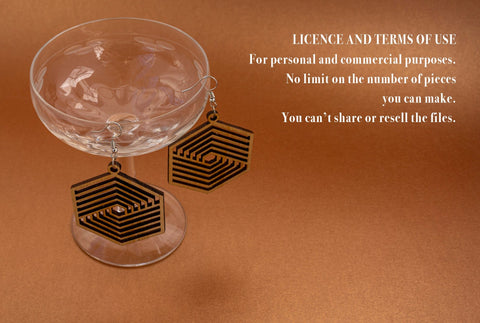 Geometric Earrings Digital Vector File for Laser Cutter. SVG MaramadeLaser 