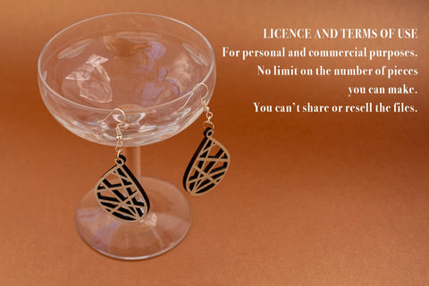 Geometric Earrings Digital Vector File for Laser Cutter. SVG MaramadeLaser 