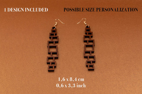 Geometric Earrings Digital Vector File for Laser Cutter. SVG MaramadeLaser 