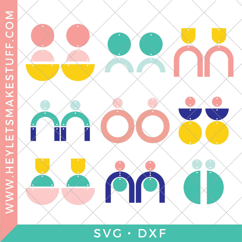 Geometric Earrings SVG Hey Let's Make Stuff 