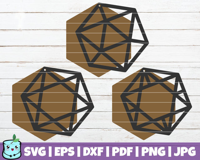 Geometric Earrings SVG MintyMarshmallows 