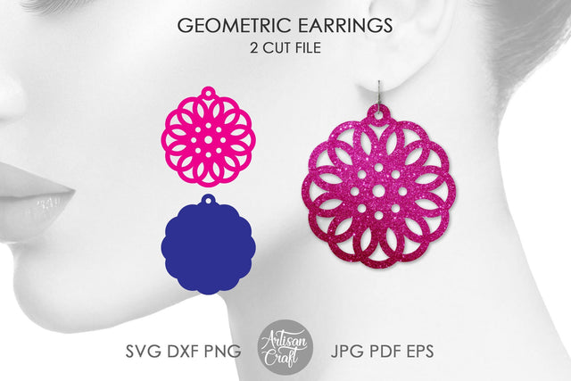 Geometric earrings, SVG SVG Artisan Craft SVG 
