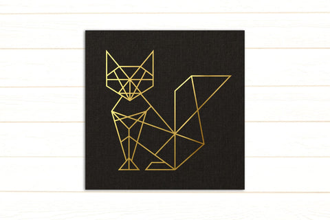 Geometric Fox SKETCH Single Line Drawing SVG Designed by Geeks 