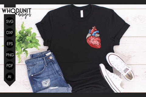 Geometric Heart SVG | Anatomical Heart cut file| Human Heart SVG Whodunit Designs 