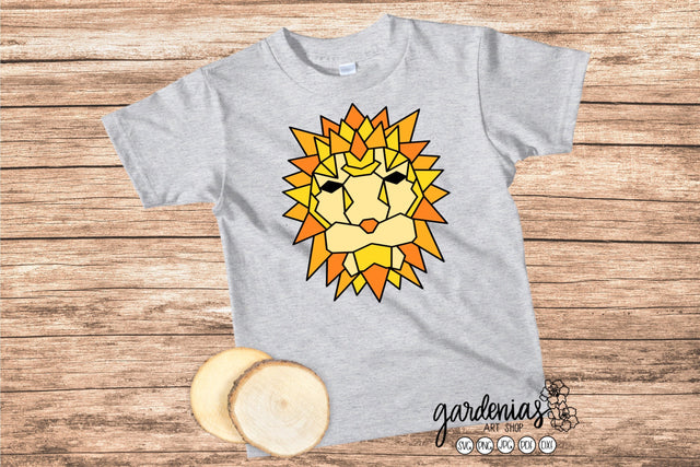 Geometric Lion Face SVG Gardenias Art Shop 