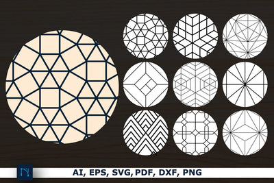 Geometric Patterns Keychain SVG Bundle SVG MD JOYNAL ABDIN 