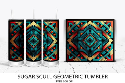 Geometric PNG Tumbler Sublimation. 20 oz skinny tumbler. Sublimation Samaha Design 