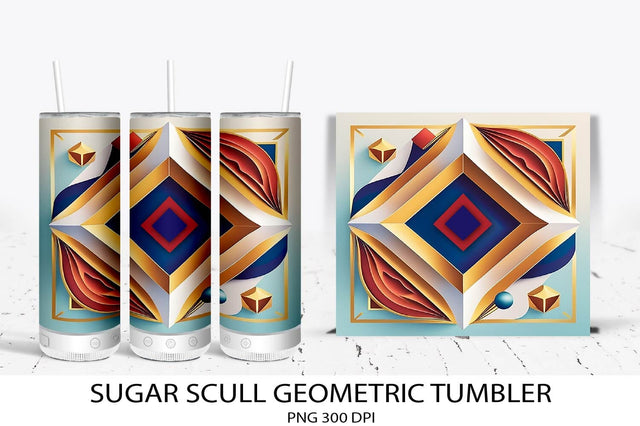 Geometric PNG. Tumbler Sublimation. 20 oz skinny tumbler. SVG Samaha Design 