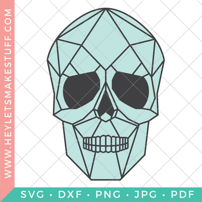 Geometric Skull SVG Hey Let's Make Stuff 