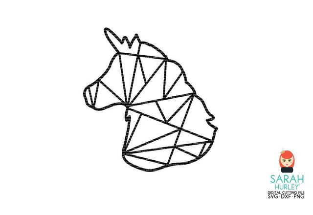 Geometric Unicorn SVG Sarah Hurley 