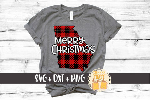 Georgia - Buffalo Plaid State - SVG PNG DXF Cut Files SVG Cheese Toast Digitals 