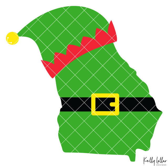 Georgia Elf State SVG Kelly Lollar Designs 