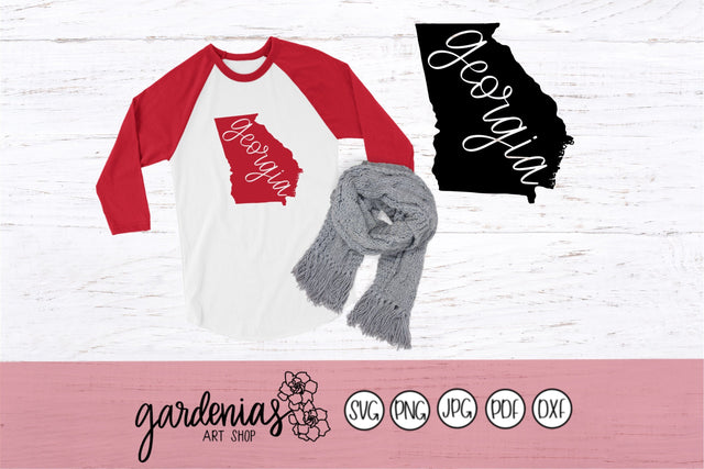 Georgia Hand Lettered SVG Gardenias Art Shop 