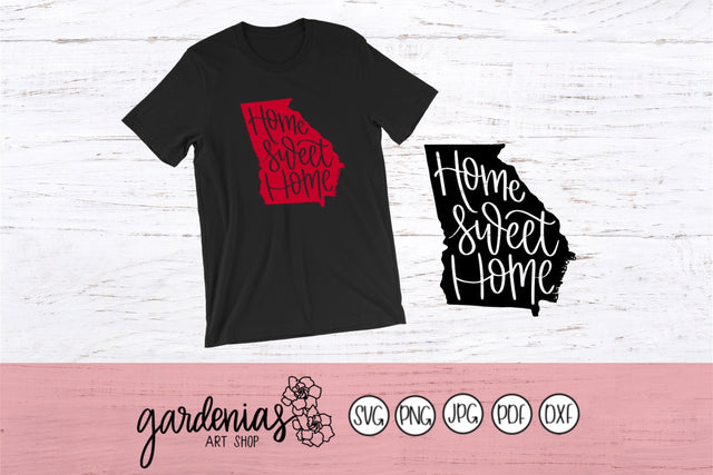 Georgia Home Sweet Home SVG Gardenias Art Shop 