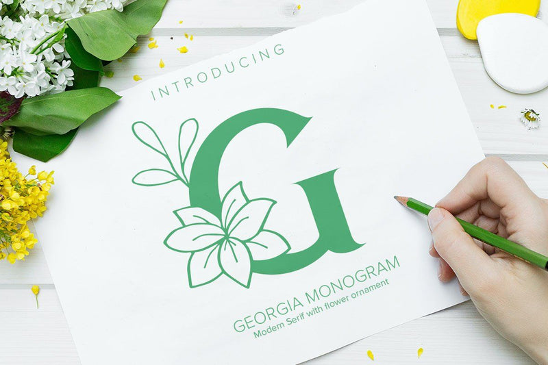 Georgia Monogram SVG yumnatype 