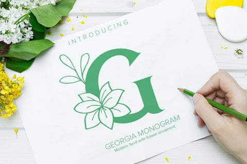Georgia Monogram SVG yumnatype 