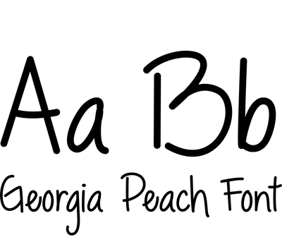 Georgia Peach Font (Regular) Font Rivka’s Renditions 