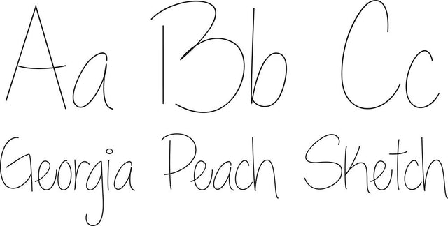 Georgia Peach - Sketch Font Font Rivka’s Renditions 