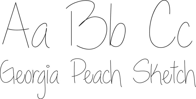 Georgia Peach - Sketch Font Font Rivka’s Renditions 