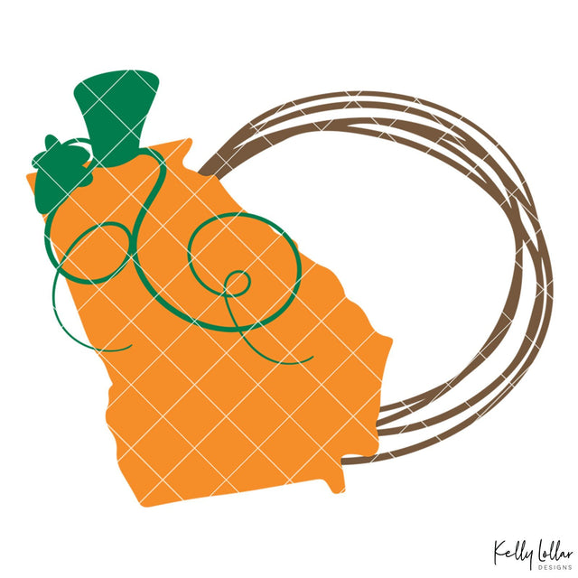 Georgia Pumpkin Frame SVG Kelly Lollar Designs 