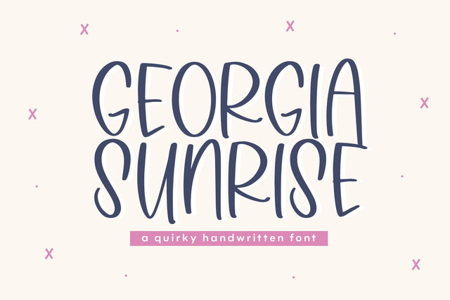 Georgia Sunrise - Fun Handwritten Font Font KA Designs 