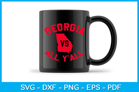 Georgia Vs All Y'all SVG PNG PDF DXF Cut File SVG Creativedesigntee 