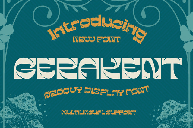 GERAKENT | Groovy Retro Font Font twinletter 