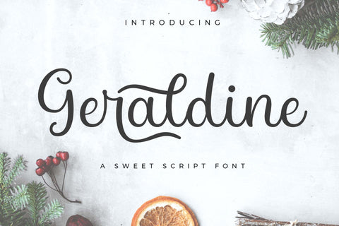 Geraldine Font love script 