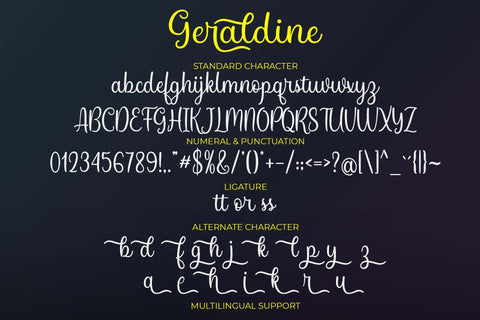 Geraldine Font love script 